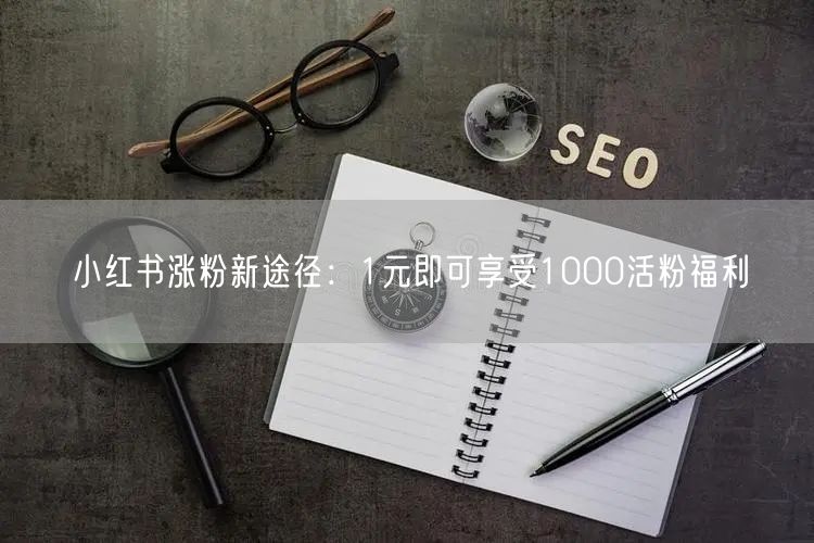 小红书涨粉新途径：1元即可享受1000活粉福利