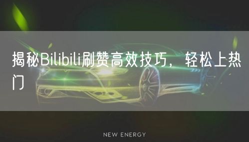 揭秘Bilibili刷赞高效技巧，轻松上热门