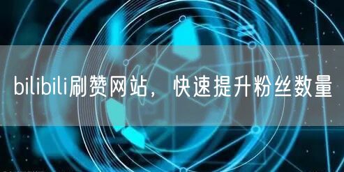 bilibili刷赞网站，快速提升粉丝数量