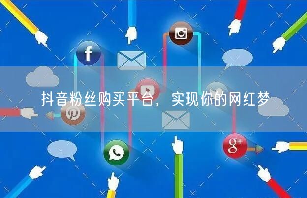 抖音粉丝购买平台，实现你的网红梦