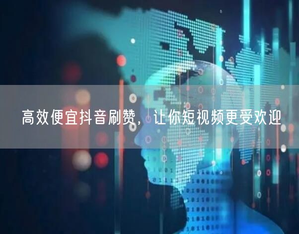 高效便宜抖音刷赞，让你短视频更受欢迎